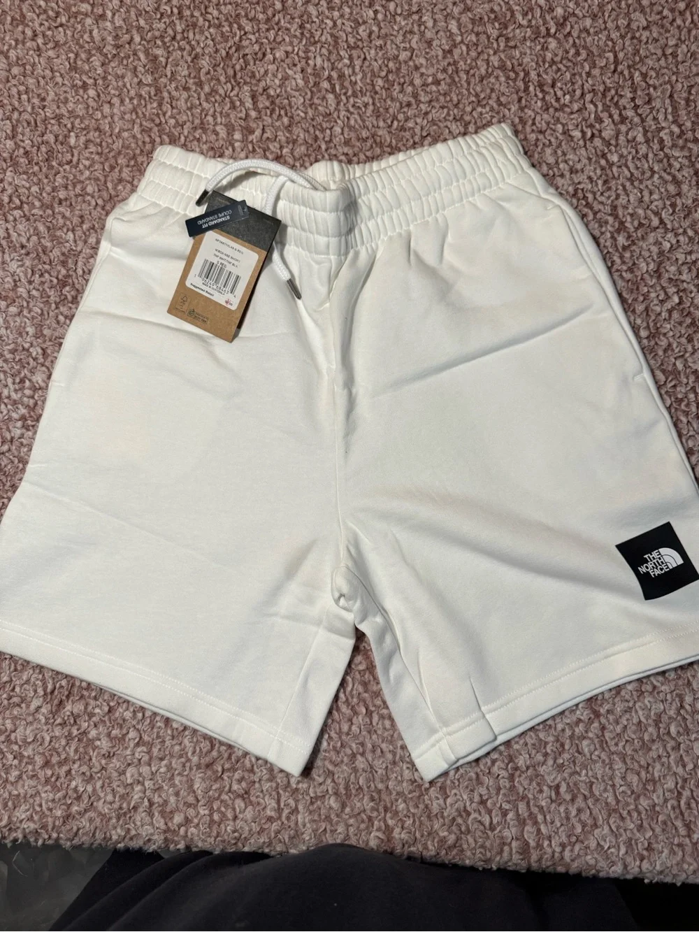 The North Face Men's White Athletic Logo Shorts